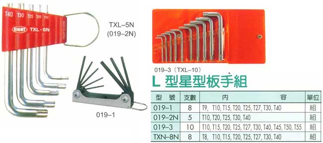 中壢五金,桃園五金,五金批發,五金行,手工具類,L型星型扳手組