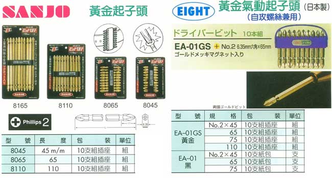 中壢五金,桃園五金,五金批發,五金行,手工具類,黃金(氣動)起子頭