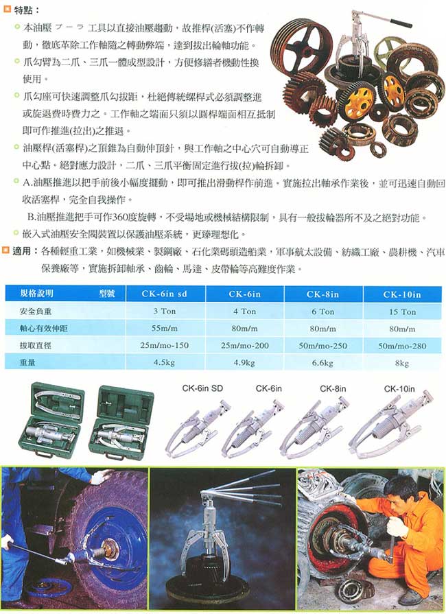 中壢五金,桃園五金,五金批發,五金行,氣動油壓工具類,油壓拔輪器