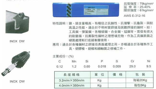 中壢五金,桃園五金,五金批發,五金行,電焊材料,萬能鋼(耐高熱高強度合金特殊焊條)