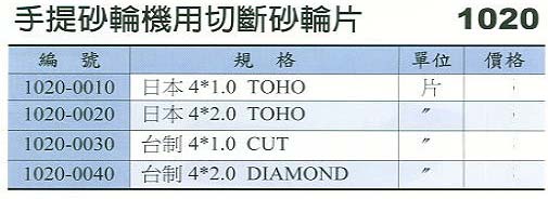 中壢五金,桃園五金,五金批發,五金行,研磨材料類,手提砂輪機用切斷砂輪片