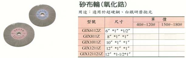 中壢五金,桃園五金,五金批發,五金行,研磨材料類,砂布輪(氧化鋯)