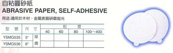 中壢五金,桃園五金,五金批發,五金行,研磨材料類,自粘圓砂紙