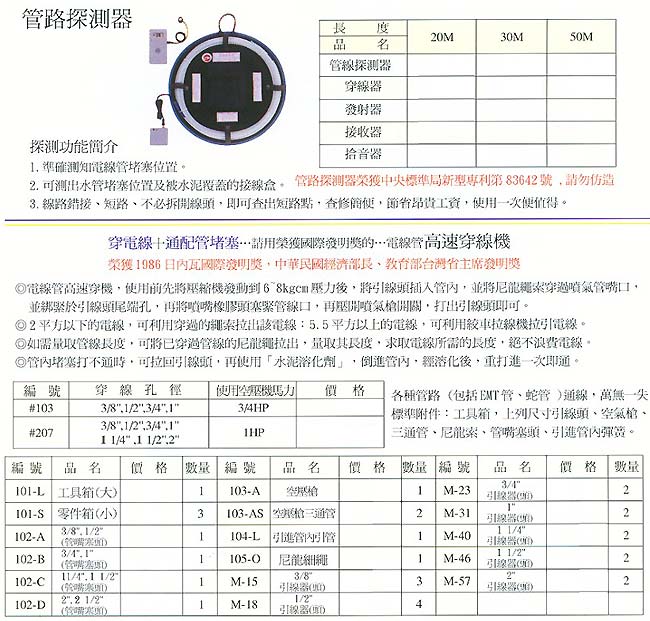 中壢五金,桃園五金,五金批發,五金行,量測工具,管路探測器