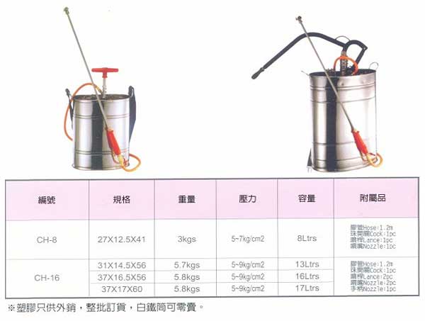 中壢五金,桃園五金,五金批發,五金行,工廠與居家清潔工具,手動噴霧器(不銹鋼)