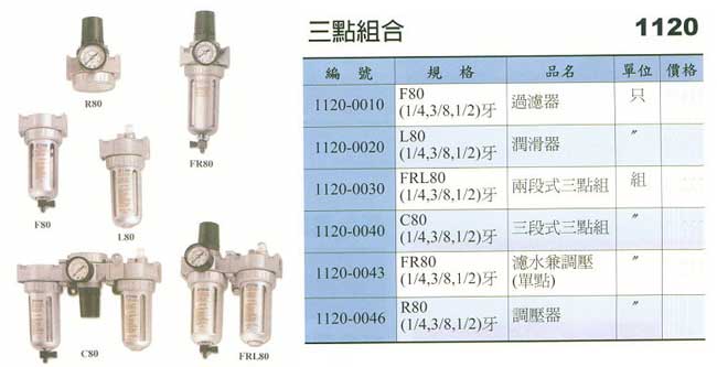 中壢五金,桃園五金,五金批發,五金行,氣動油壓工具類,三點組合