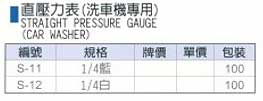 中壢五金,桃園五金,五金批發,五金行,氣動油壓工具類,直壓力表(洗車機專用)