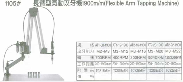 中壢五金,桃園五金,五金批發,五金行,電動工具,長臂型氣動攻牙機