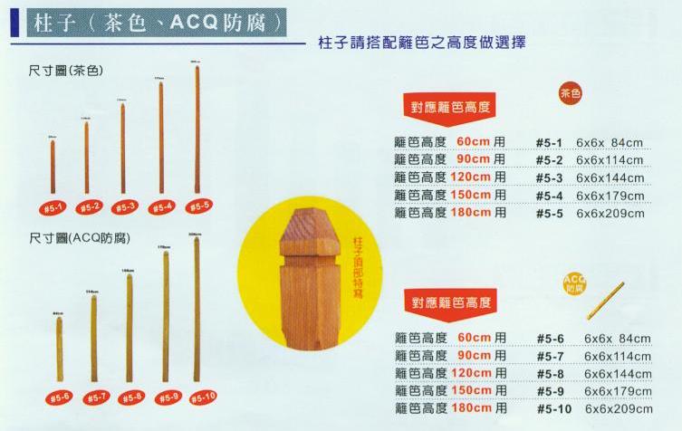 中壢五金,桃園五金,五金批發,五金行,工廠與居家清潔工具,柱子(茶色.ACQ防腐)