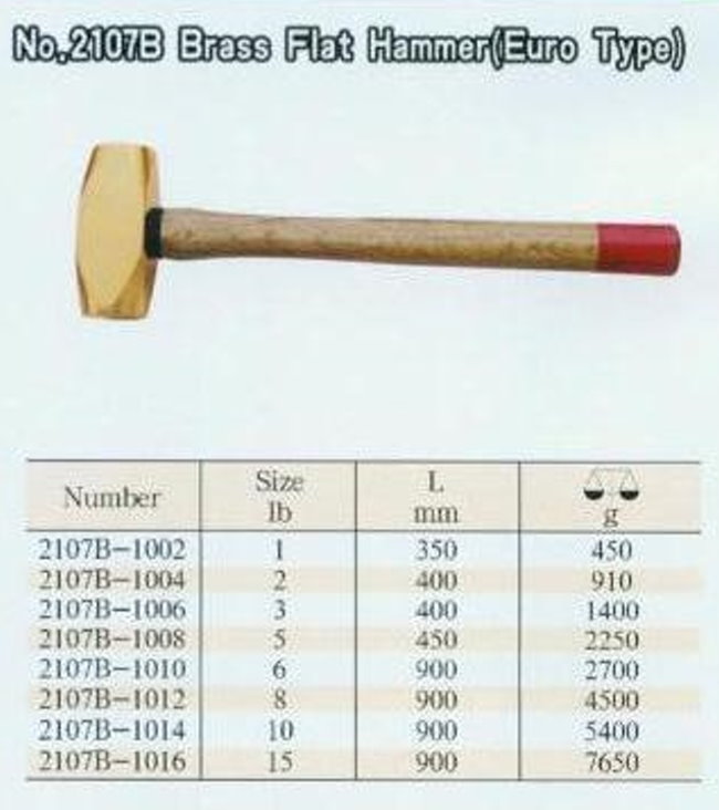 中壢五金,桃園五金,五金批發,五金行,防爆工具,防爆銅鎚2107B