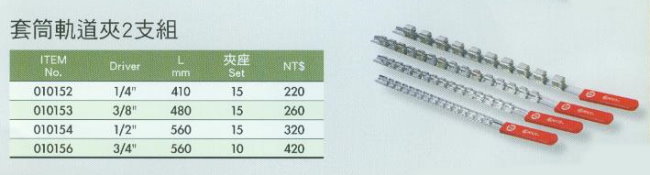 中壢五金,桃園五金,五金批發,五金行,手工具類,套筒軌道夾2支組