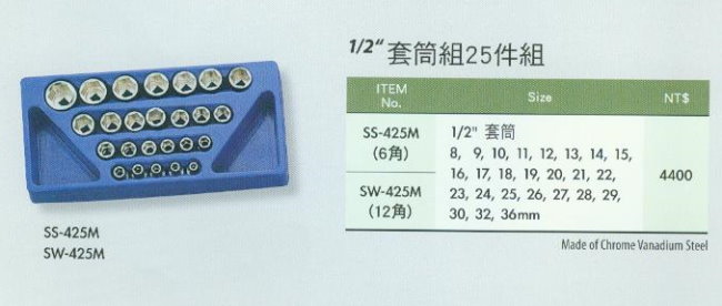 中壢五金,桃園五金,五金批發,五金行,手工具類,套筒組25件組