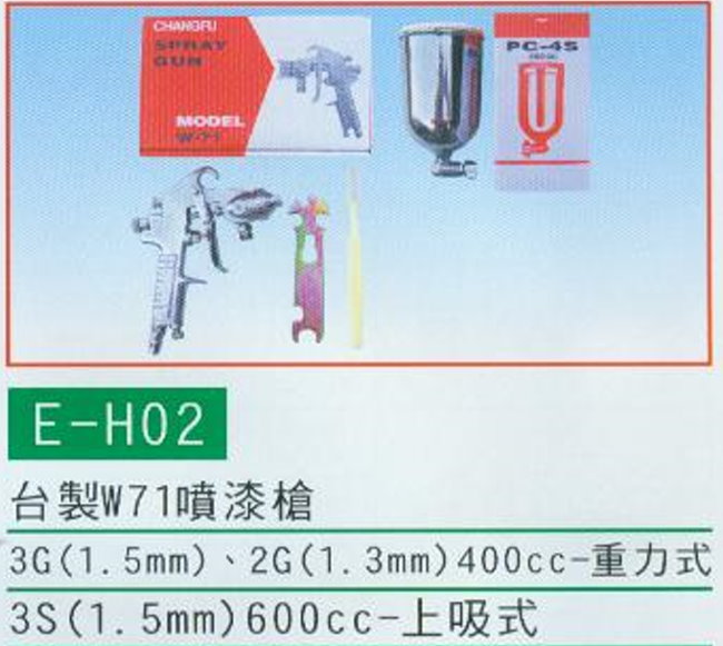 中壢五金,桃園五金,五金批發,五金行,油漆類,台製W71噴漆槍