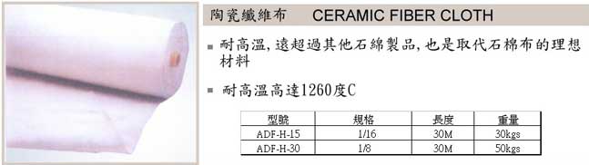 陶瓷纖維布