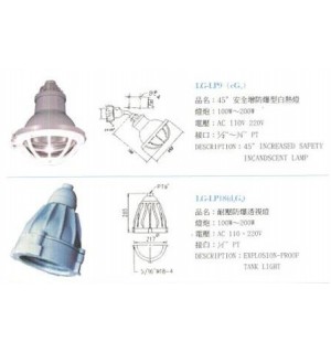 45度安全增防爆型白熱燈
