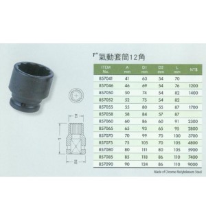 1''氣動套筒12角